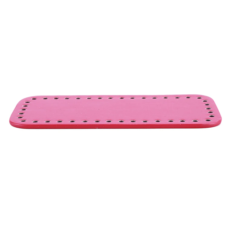 Pink 18x8 см дно для вязания мешок PU лакированная кожаная сумка, аксессуары Прямоугольная нижняя с отверстиями Diy вязание мешок дно - Цвет: Pink