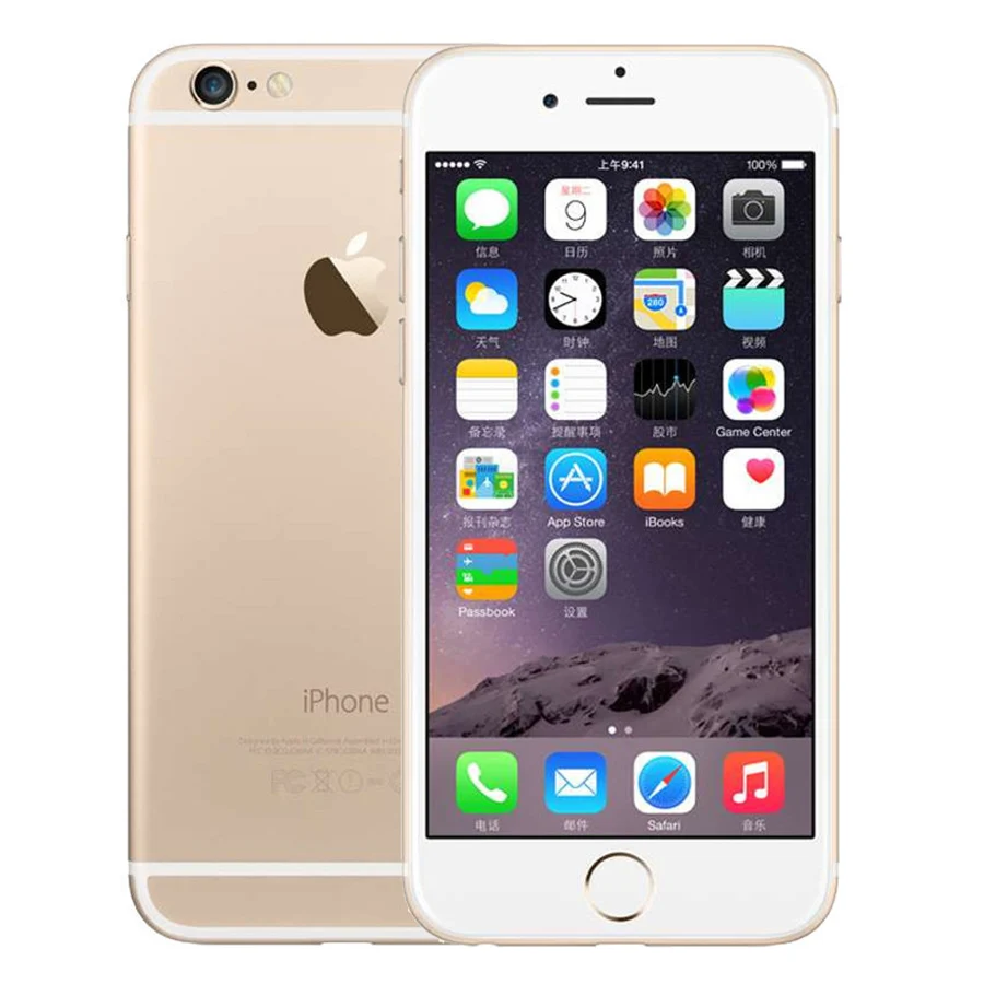 Gold Разблокированный Apple iPhone 6 на базе IOS Dual Core 1,4 GHz, 1GB Оперативная память 16 Гб/64/128 ГБ Встроенная память 4,7 дюймов 8,0 МП Камера 3g WCDMA 4 аппарат не привязан к оператору сотовой связи для б/у мобильных телефонов - Цвет: Gold