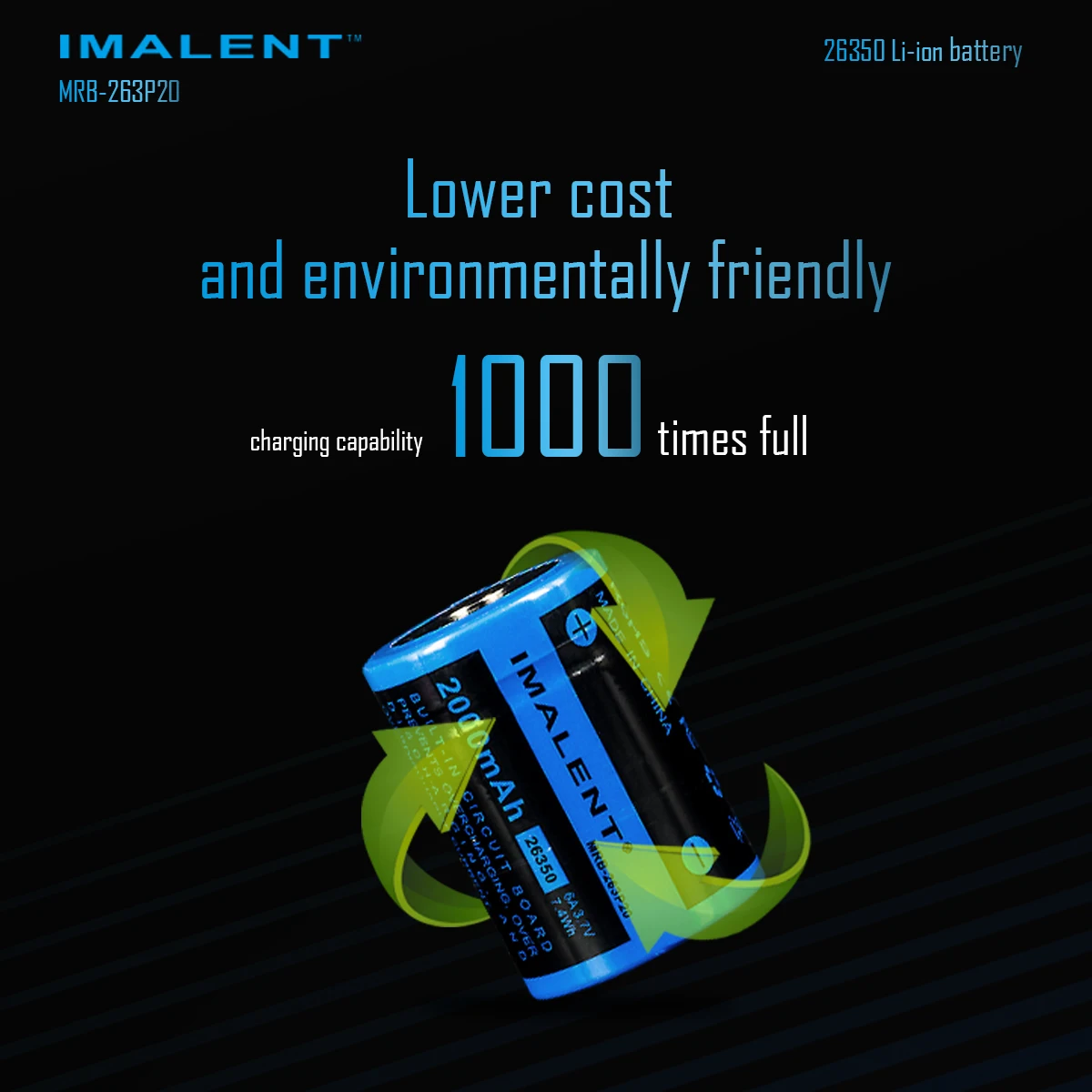 Imalent MRB-263P20 26350 2000mAH высокомощный литий-ионный аккумулятор аксессуары для освещения для BG10