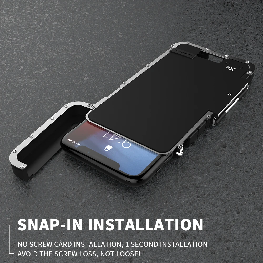 ShockProof Case For Iphone 6 6S 7 8 Plus Flip Aluminum Metal Frame+ PC Protective Armor King case XS MAX XR | Мобильные телефоны и