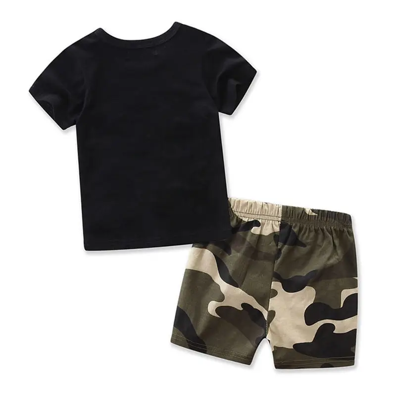 2017 Hot Selling 2 pcs Kids Clothes Summer Camouflage Newborn Baby Boy Girl Tops T-shirt + Shorts Pants Outfits Set | Детская одежда и