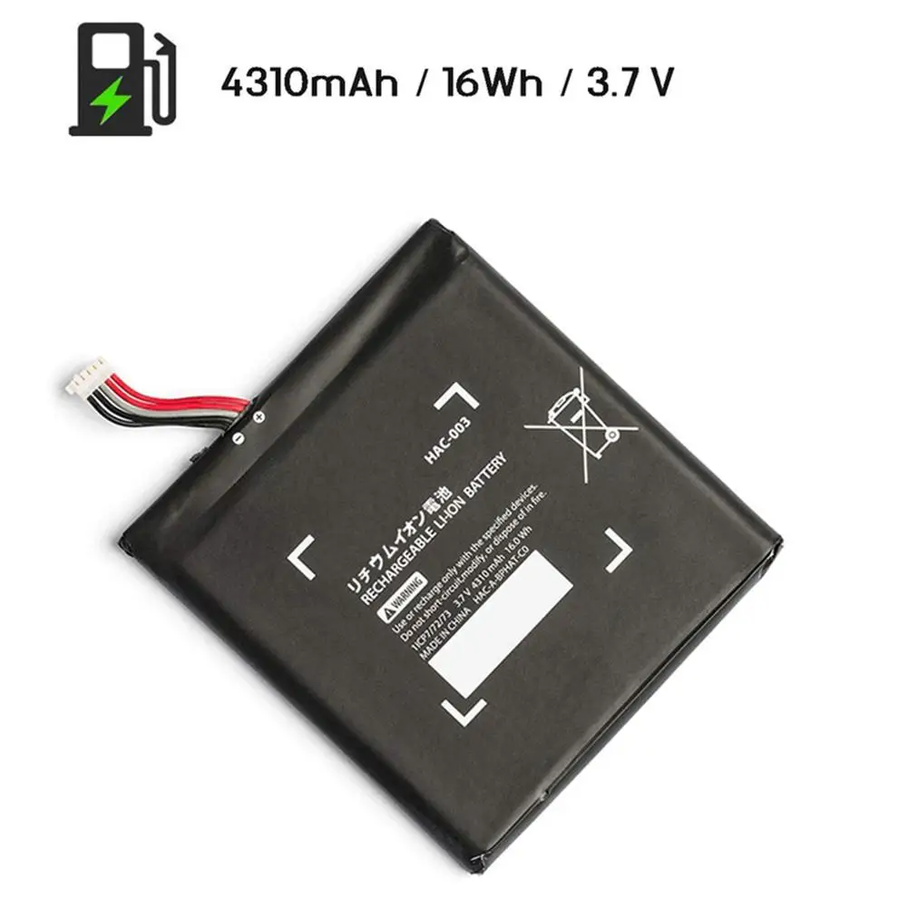 Литий ионная аккумуляторная батарея 4310mAh для консоли переключателя Nitendo 3 7 V