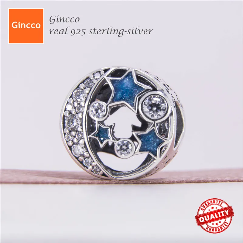 Оригинальный браслет подвеска из серебра 925 пробы с подвеской в виде ночного неба