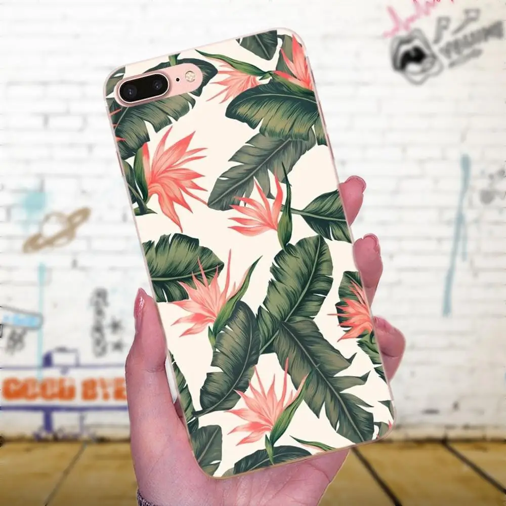 Тропическое растение банановые листья цветок для Huawei P7 Honor 4C 5A 5C 5X 6 6C 6A 6X 7 7X 8 9 V8 V10
