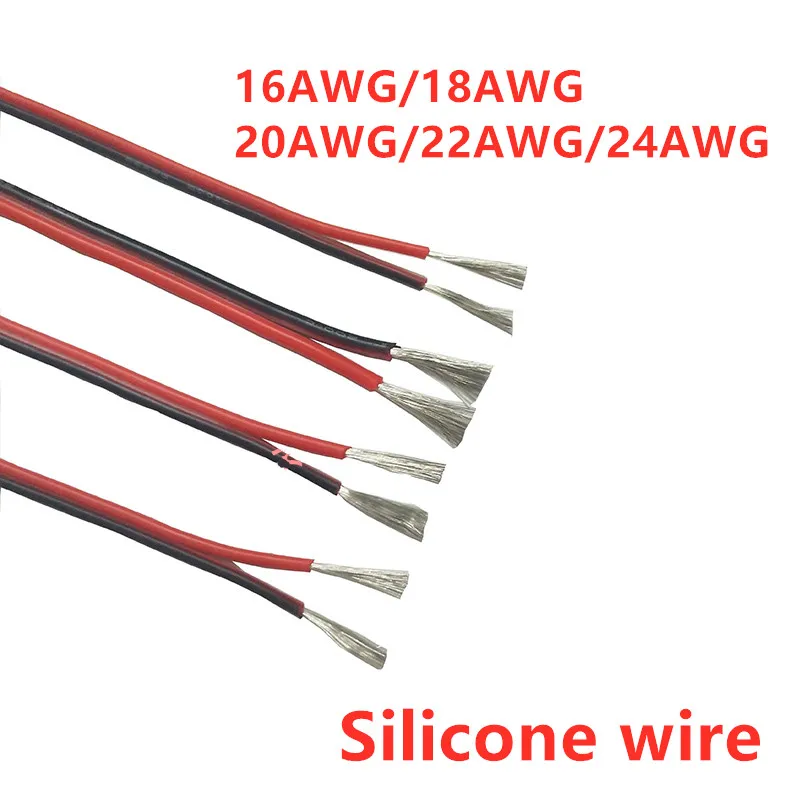 1 м 2 контактный Удлинительный кабель провод 16AWG 18/20/22/24awg электрический с