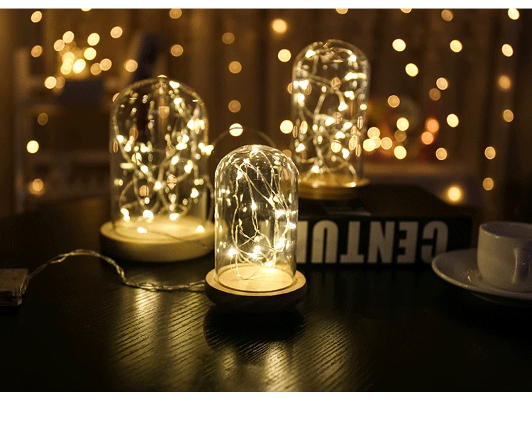 Праздничный струнный светильник s на батарейках водонепроницаемый IP67