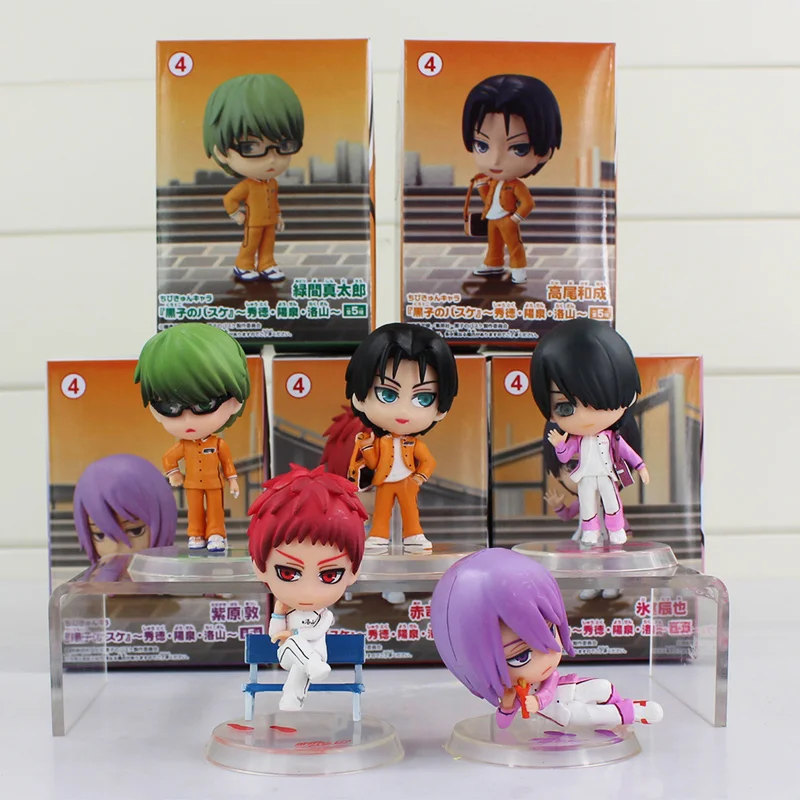 5 шт./лот Куроко Без корзины куроко Tetsuya Kuroko No basuke ПВХ Модель фигурка игрушка