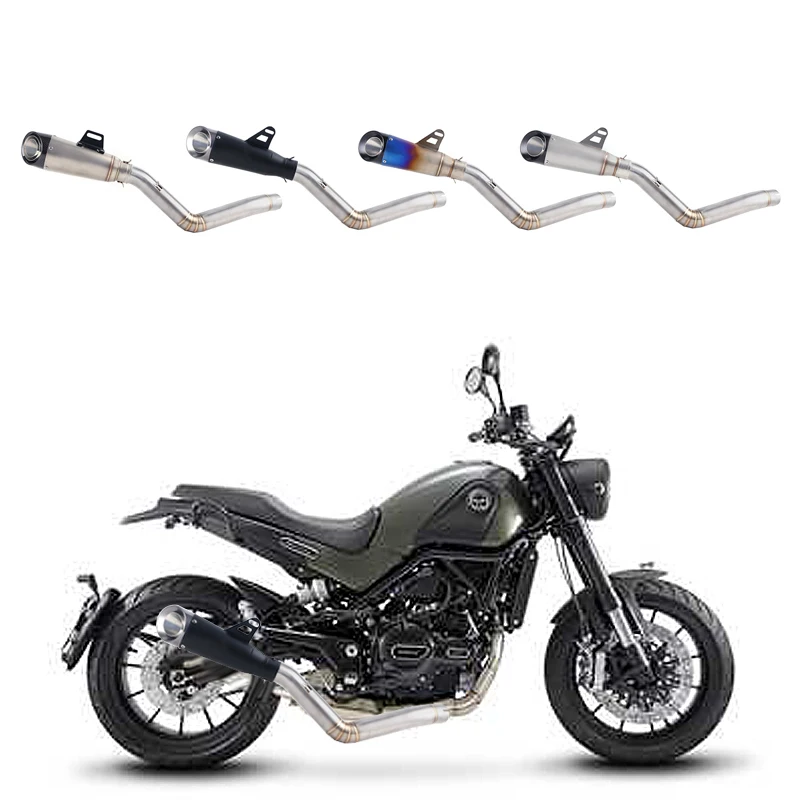 TRK502 Motorcycle Muffler Pipe SC Racing Full Exhaust System Middle Link Slip On For Benelli TRK 502 DB-Killer |