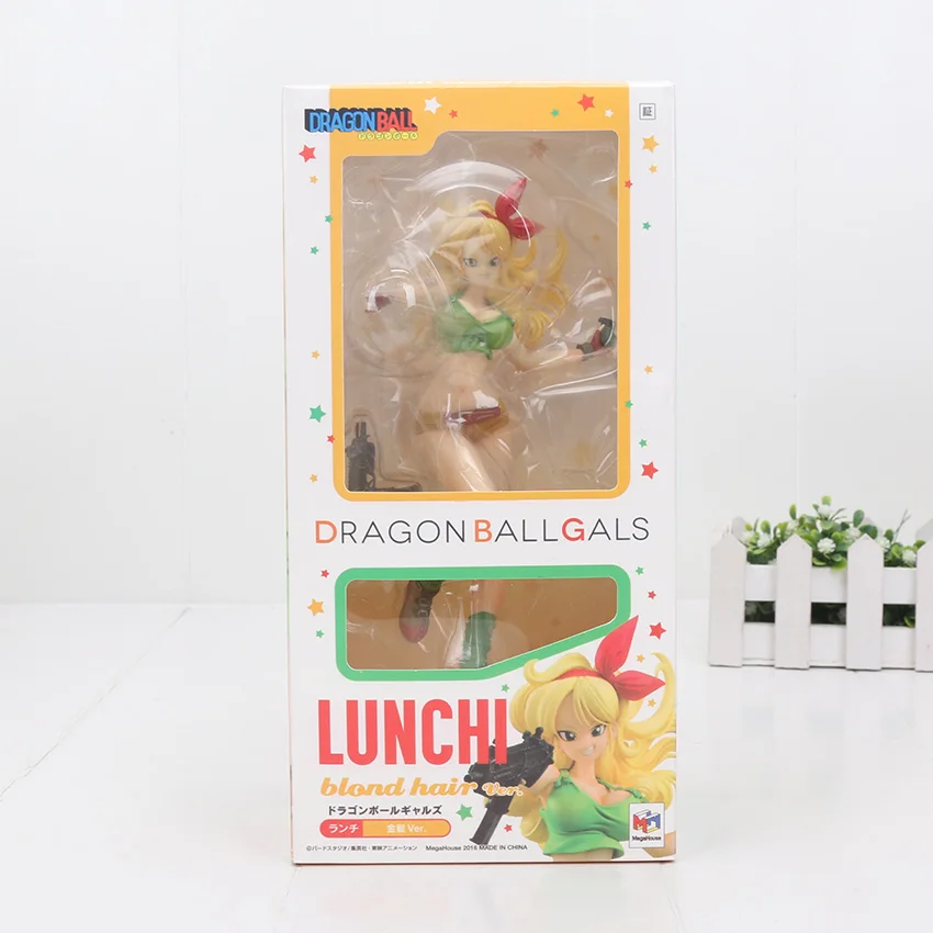 Gun Lunch With Box Аниме Dragon Ball Gals NO. 18 лазурит девушки Bulma Ланч Ранчи Чичи видель ПВХ DBZ фигурка Коллекция Модель игрушки 9-20 см - Цвет: Gun Lunch With Box