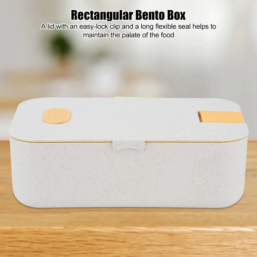 800 мл однослойный прямоугольный Bento Box Портативный-proof Ланч-бокс контейнер для еды с телефоном