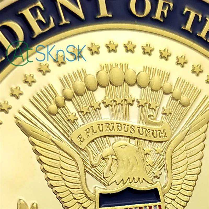 

50Pcs Trump 2020 Commemorative Coins Gold Plated United States Presidential Challenge Coin for Collection Souvenir Gifts