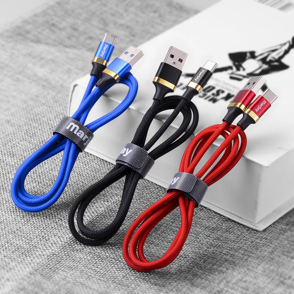 Micro USB кабель Marjay 2.4A нейлоновый Плетеный Быстрый зарядный для Samsung Xiaomi Huawei LG msirusb