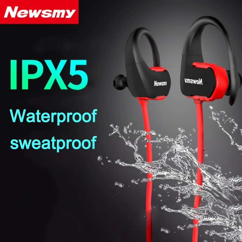 2018 Real Earphone Newsmy Q12 Original Bluetooth Earphones Wireless Headset with Sd Card Slot for sports headphone xiaomi | Электроника