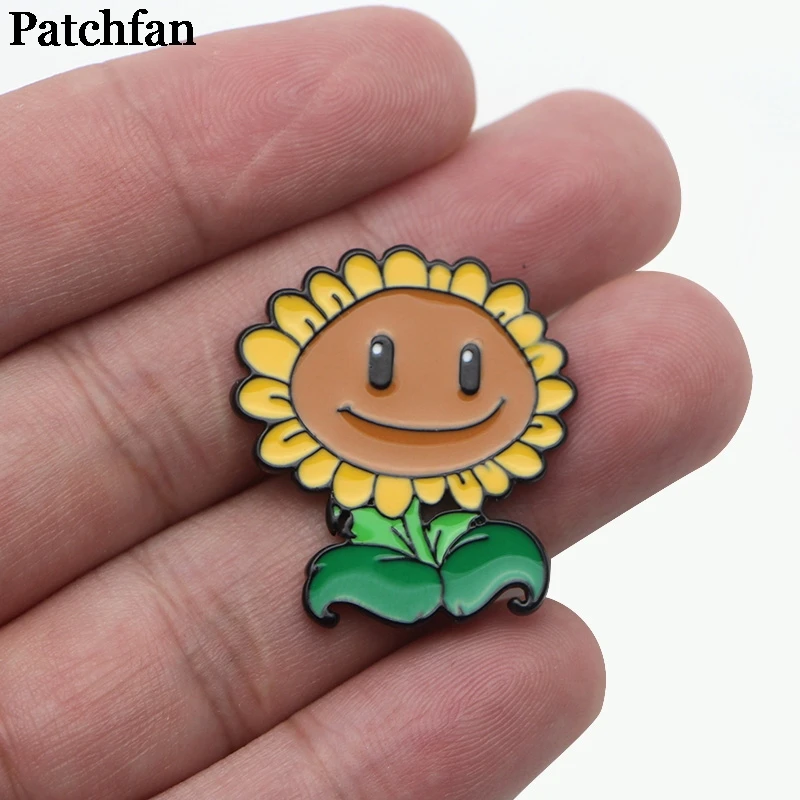 Patchfan Растения против Зомби мультфильм цинк булавка para рюкзак одежда для сумки рубашка шляпа insignia значки броши для мужчин и женщин A2037