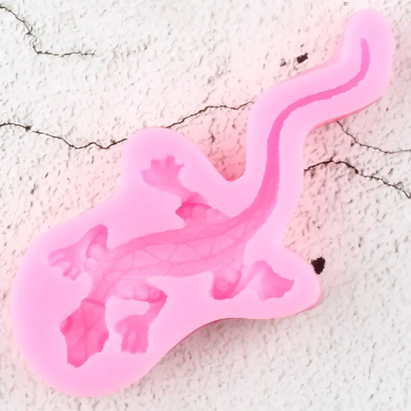 Lizard Gecko Silicone Molds DIY Baking Cupcake Topper Fondant Cake Decorating Tools Polymer Clay Candy Chocolate Gumpaste Moulds