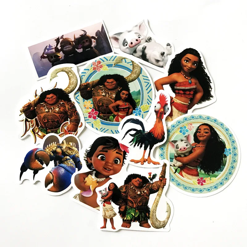 11 шт./лот Moana Maui Waialik Heihei стикер для автомобильного ноутбука велосипеда рюкзак