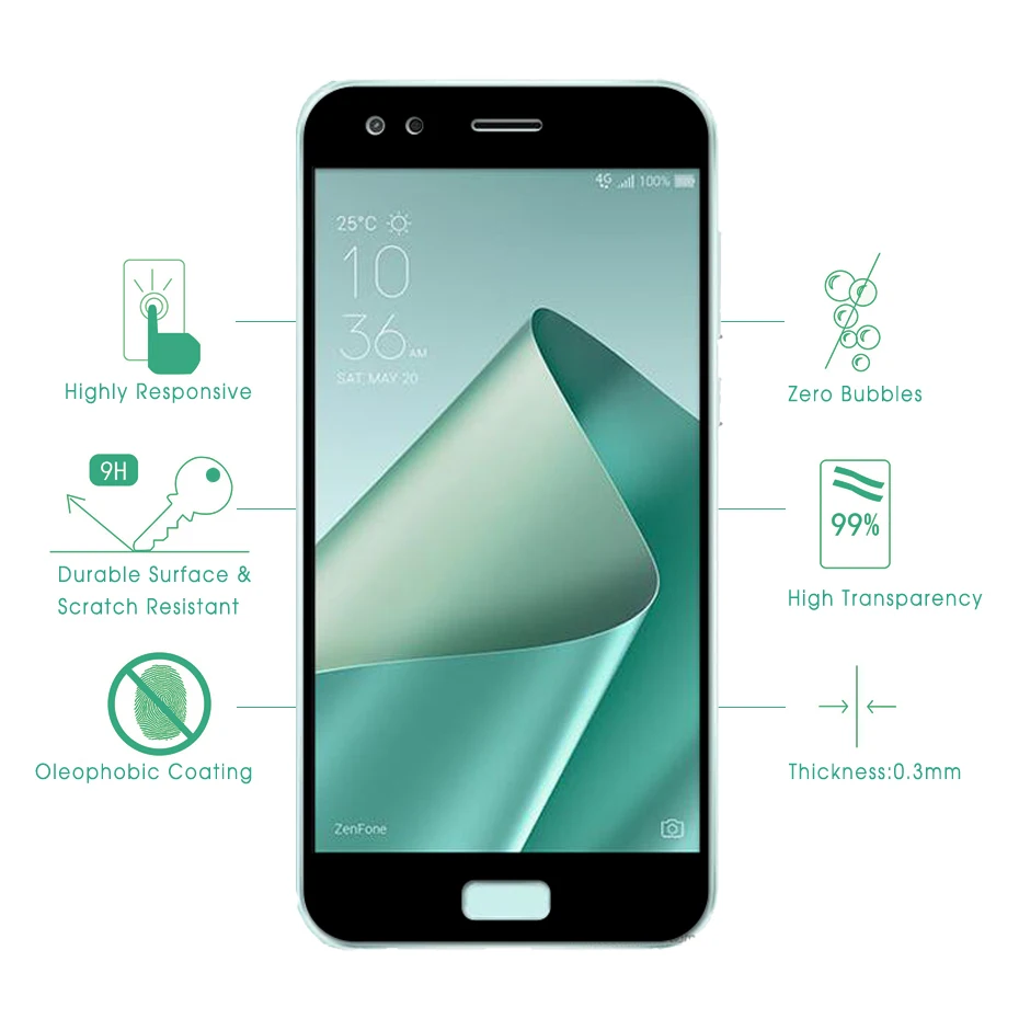 Lovekiss 9H взрывозащищенное Закаленное стекло для Asus Zenfone 4 ZE554KL 5.5inc полное покрытие