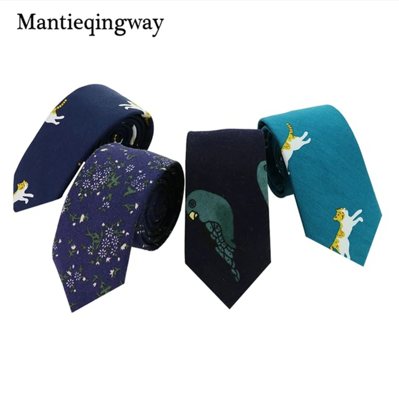 Mantieqingway 6 см модные мужские хлопковые полосатые свадебные галстуки с цветочным