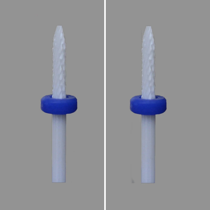 

2pcs White Ceramic Nail Drill Bit - Under Nail Cleaner Bit -M