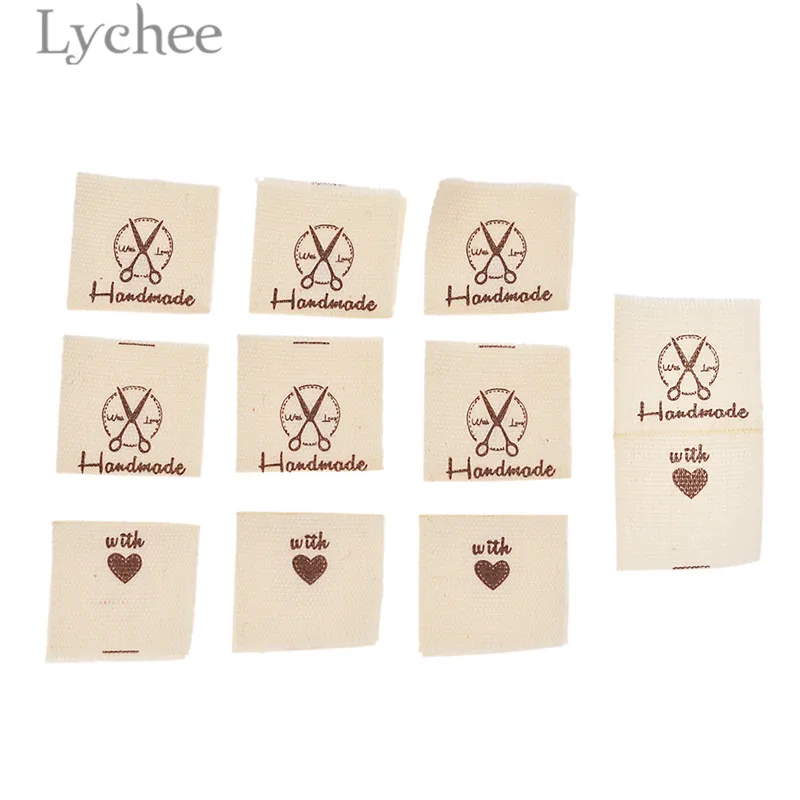 Lychee Life 200 шт. ручной работы с любовью милые моющиеся складные бирки флагом для