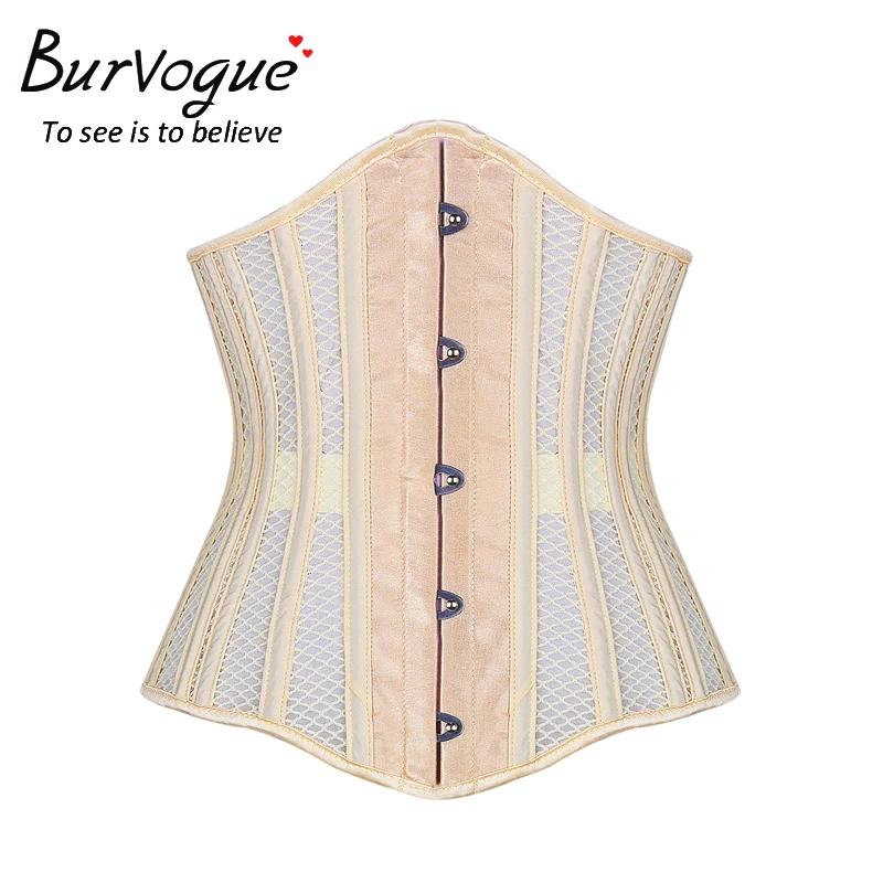 Женский корсет с двойными стальными косточками Burvogue для похудения дышащей