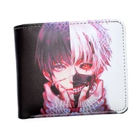 anime tokyo ghoul death note short wallet with coin pocket money bag for men women