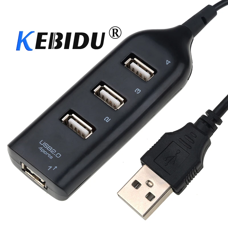 Высокоскоростной 4 портовый разветвитель kebidu USB 2 0 концентратор адаптер для ПК