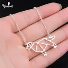 Yiustar 2018, милое ожерелье в стиле стимпанк, оригами, бык, раньше, геометрическое ожерелье с собакой, колье, мужские ювелирные изделия, аксессуары