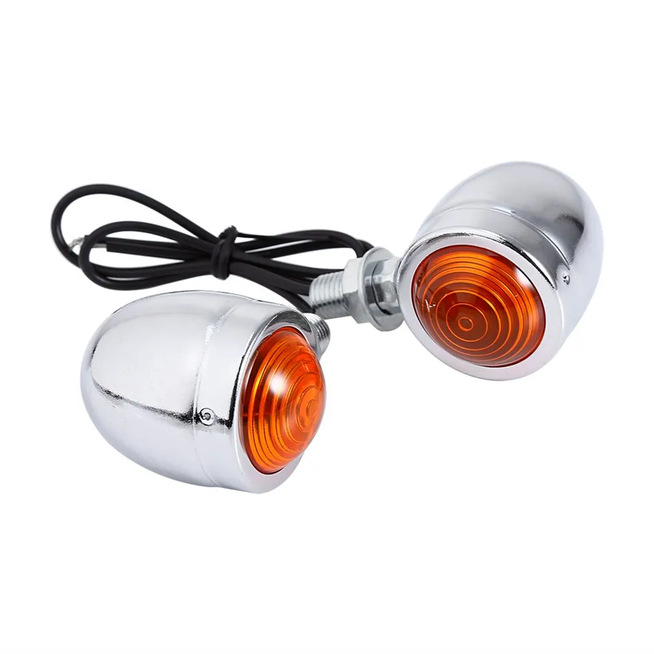 Хромированный универсальный указатель поворота мотоцикла индикатор янтарного