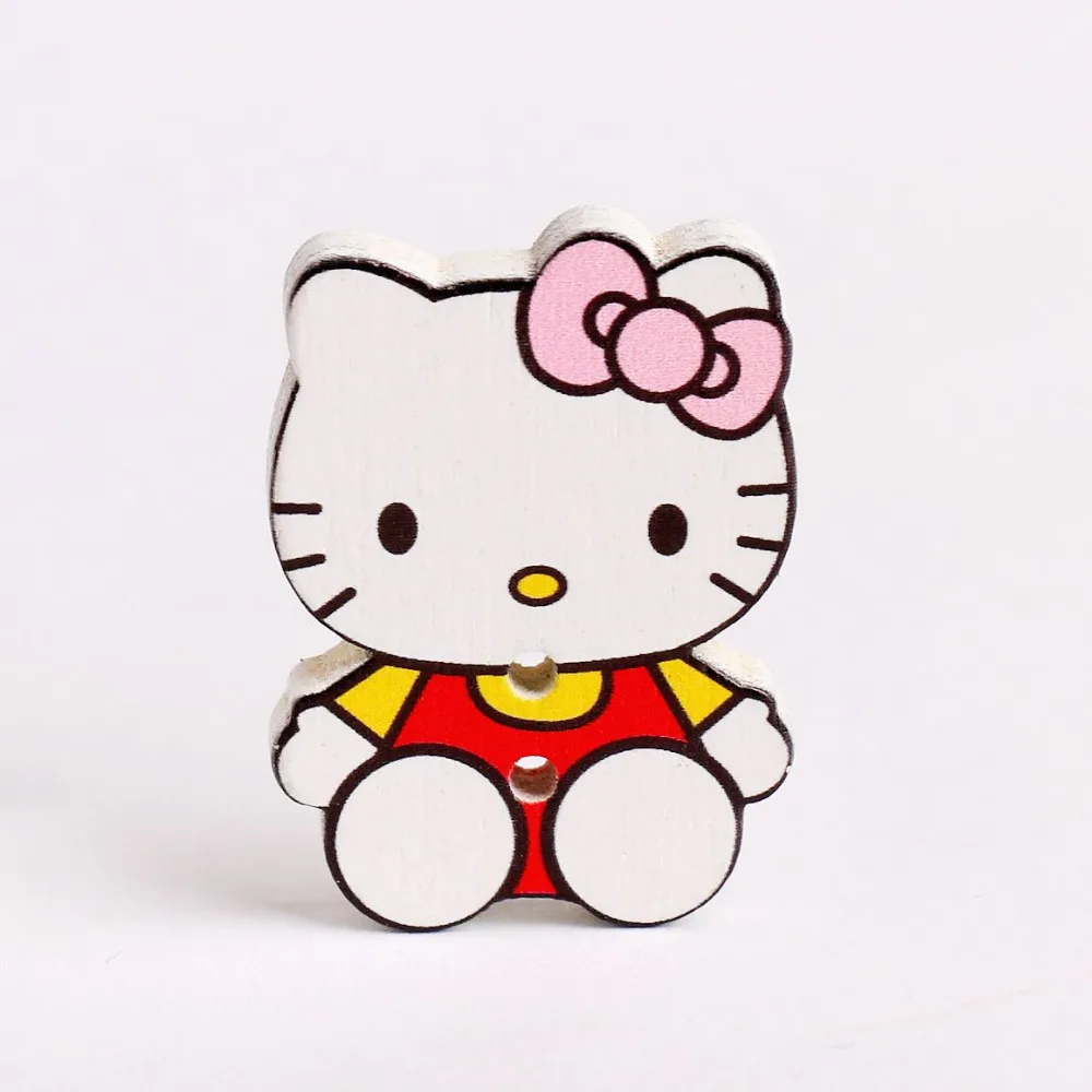 Пуговицы детские деревянные в виде кошек 29 х21 мм 10 шт.|children buttons|scrapbooking patternbuttons wood |