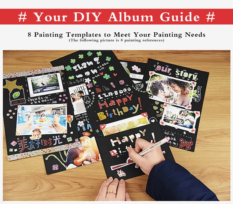 Свадебный фотоальбом DIY крафт-Переплет DIY альбом для скрапбукинга фотоальбом для детей свадебный любовник Семейные книги памяти