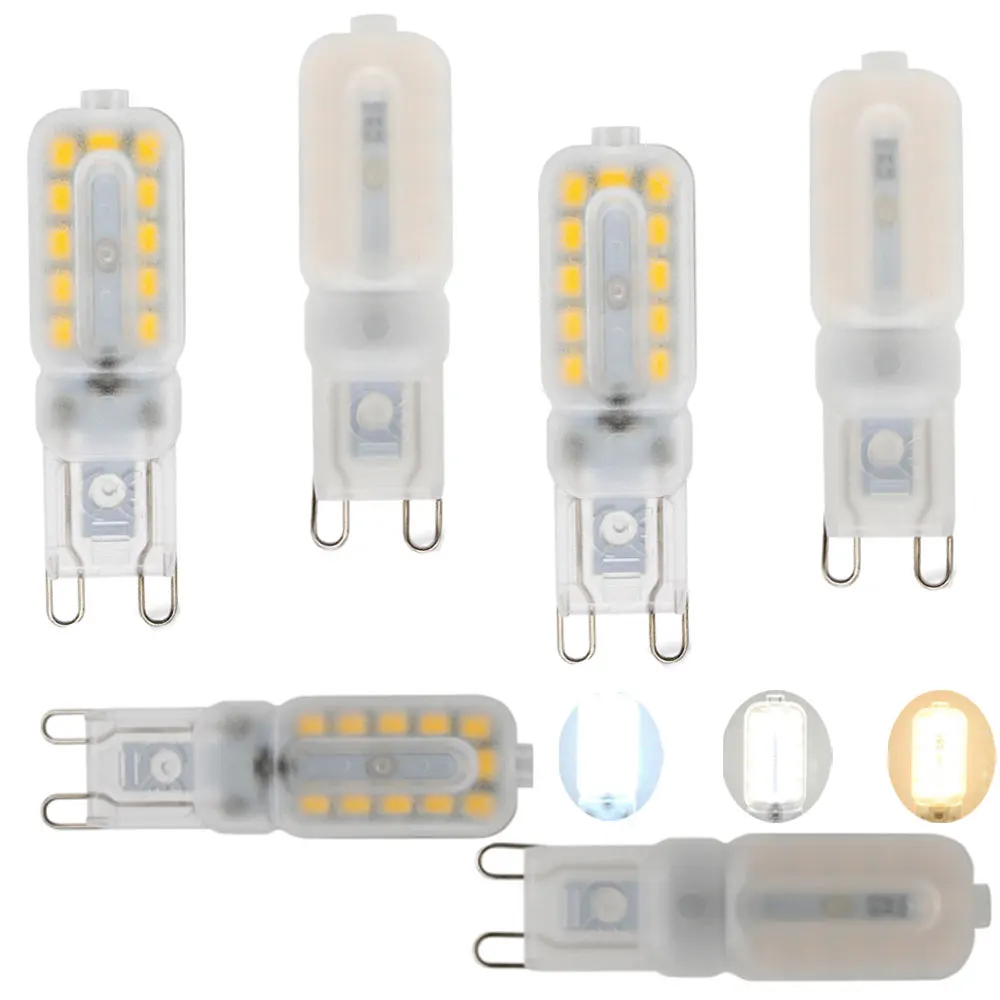 Светодиодная лампа G9 2835SMD 10 шт./лот миниатюрная AC 110 В 220 прозрачная/молочная