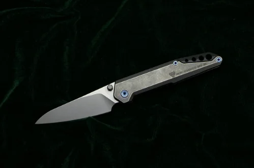 Stone wash black MIKER MT04 осевой складной нож M390 лезвие шарикоподшипник титановая ручка Кемпинг Охота Открытый выживания Кухонные Ножи EDC инструменты - Цвет: Stone wash black