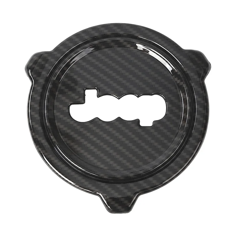 Цвет: желтый SHINEKA красный углеродного волокна ABS наклейка для Jeep Wrangler JL JLU Sahara Rubicon+ рулевая колесная наклейка - Название цвета: Цвет: желтый