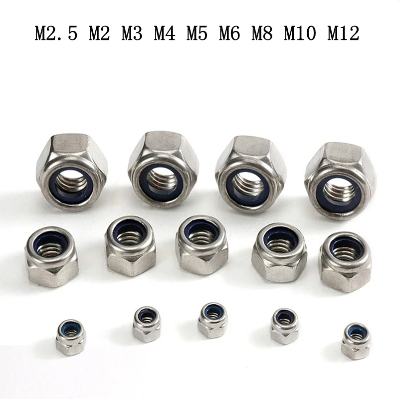 

Самоблокирующаяся Противоударная гайка из нержавеющей стали M2.5 M2 M3 M4 M5 M6 M8 M10