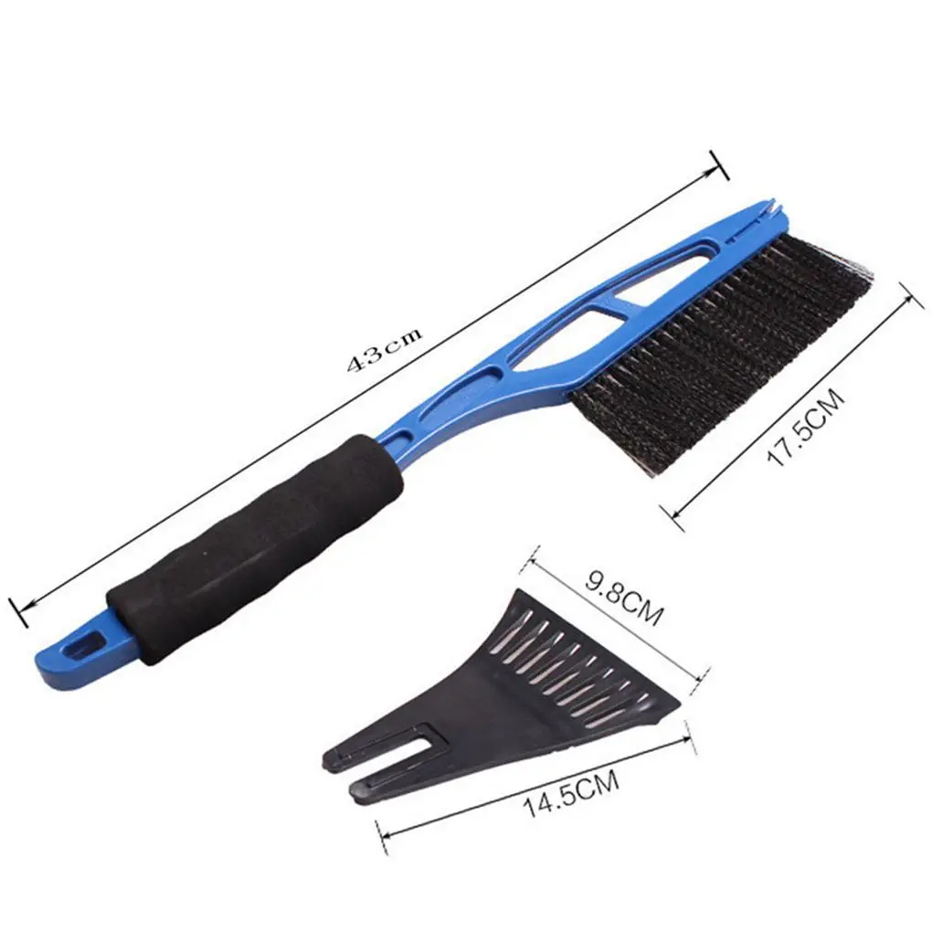 2-в-1 скребок для льда автомобиля щетка для очистки снега удаление лопатка ручка окна автомобиля зимние очиститель