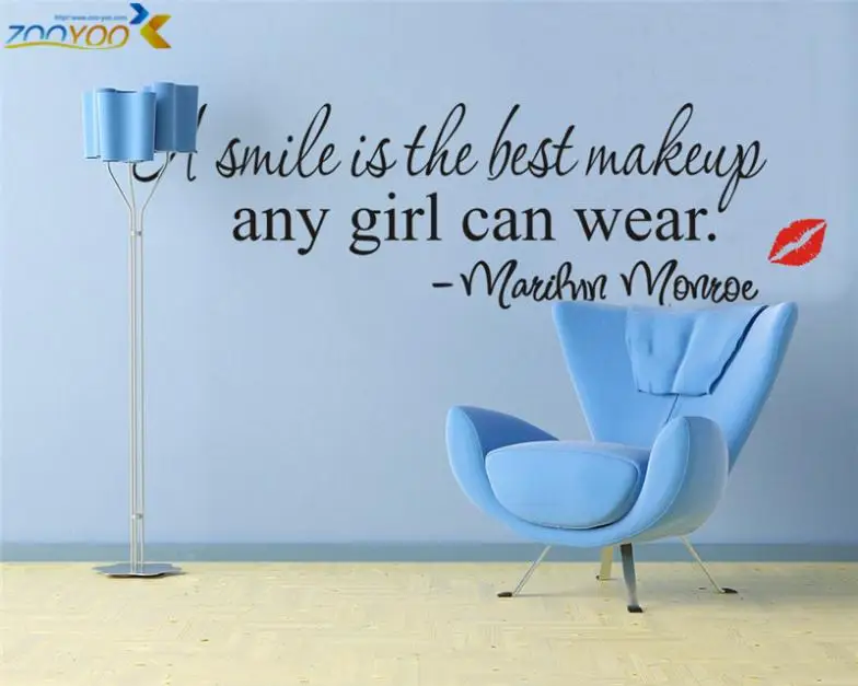 Улыбка лучший макияж домашний декор креативные настенные наклейки 8129