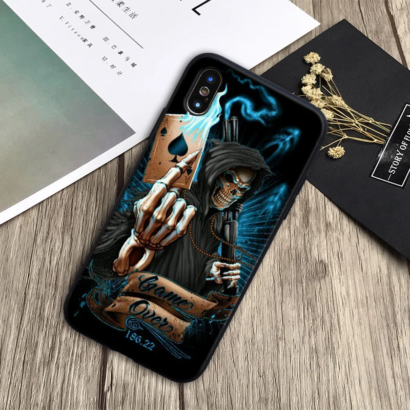 Для iphone X XS XR MAX Забавный Череп дизайн оболочка для Apple iphone 5 5S SE 6 6S PLUS 7 8 PLUS защитный чехол - Цвет: SY0030