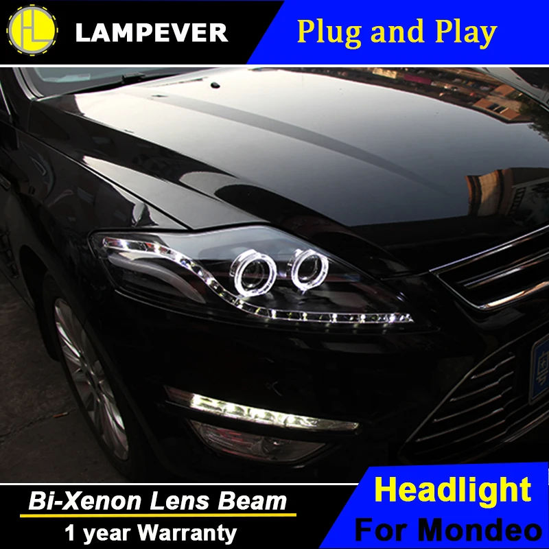 Lampever Стайлинг Головной фонарь для Ford Mondeo светодиодный новый 2007 2012 DRL H7 D2H Hid