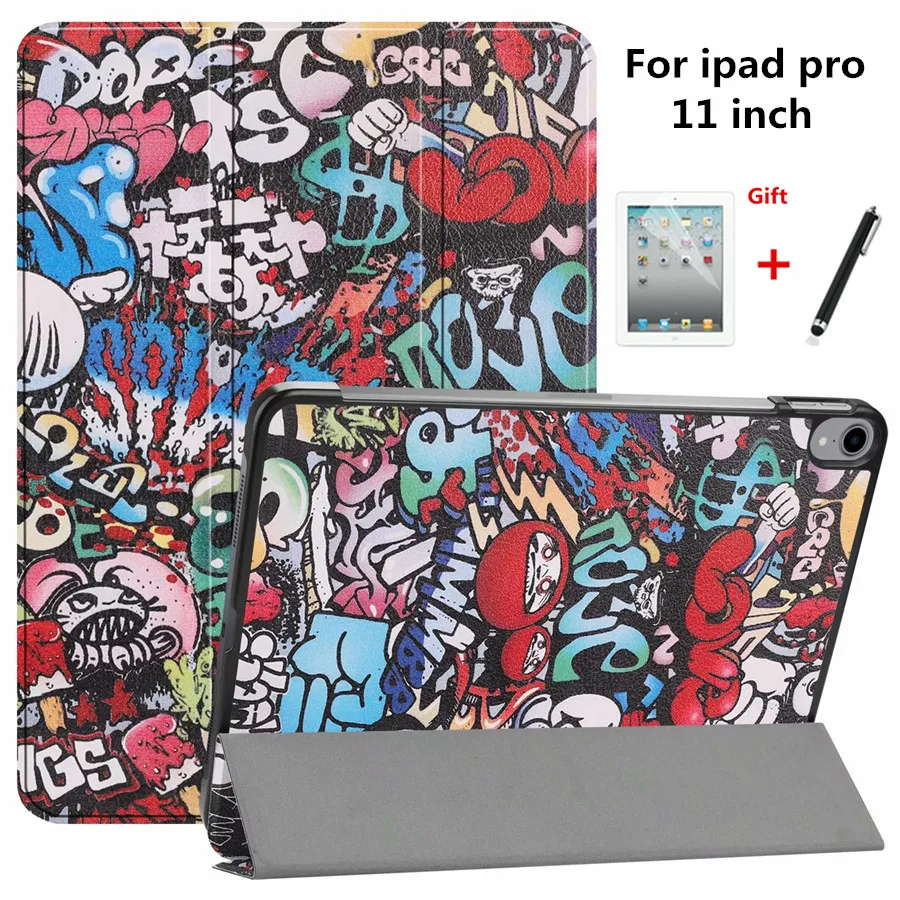 Для iPad Pro 11 &quot(2018) Smart Cover Funda для нового дюймов 2018 a80. ультратонкий кожаный чехол с