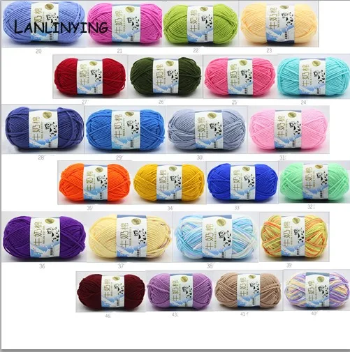 Color Message Мягкая теплая пряжа «сделай сам» из молочного хлопка, Детская шерстяная пряжа для ручного вязания, принадлежности для вязания, вязаное одеяло, вязаная пряжа, шапка, материал P011 - Цвет: Color Message