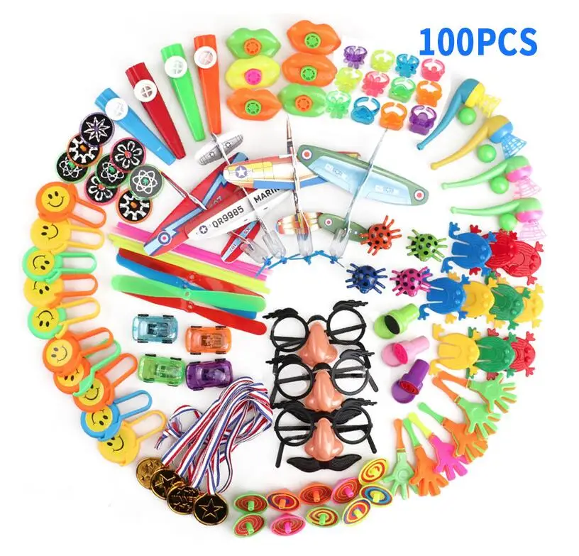 

Birthday Pinata Fillers Party Supplies Giveaways Prizes Assorted Small Toys Set Classroom Treasure Box Party Gift Favors 100Pcs