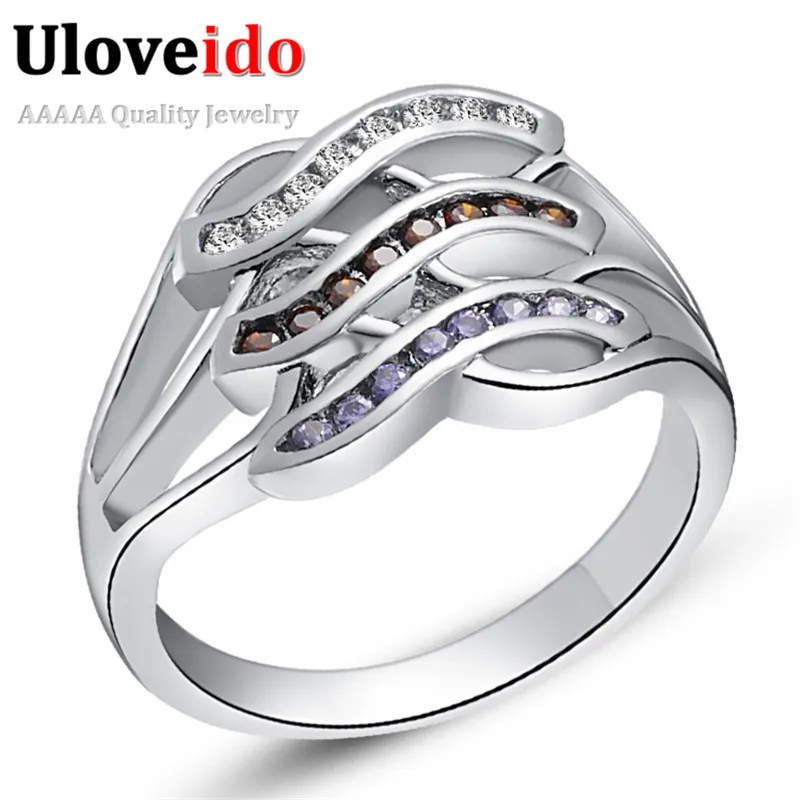 Uloveido недорогие модные кольца 2016 обручальное кольцо для женщин бижутерия Женская