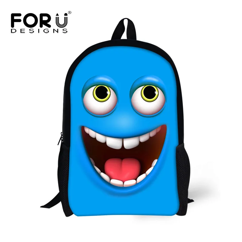FORUDESIGNS/школьные сумки для мальчиков и девочек с забавным принтом школьная сумка