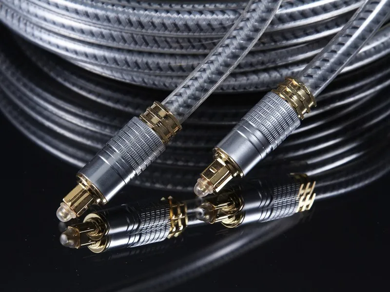 

OD8.0mm High Quality Silver Digital Optical Optic Fiber Toslink Audio SPDIF Cable Cord 1m 1.5m 1.8m 3m 5m 8m 10m 15m 20m
