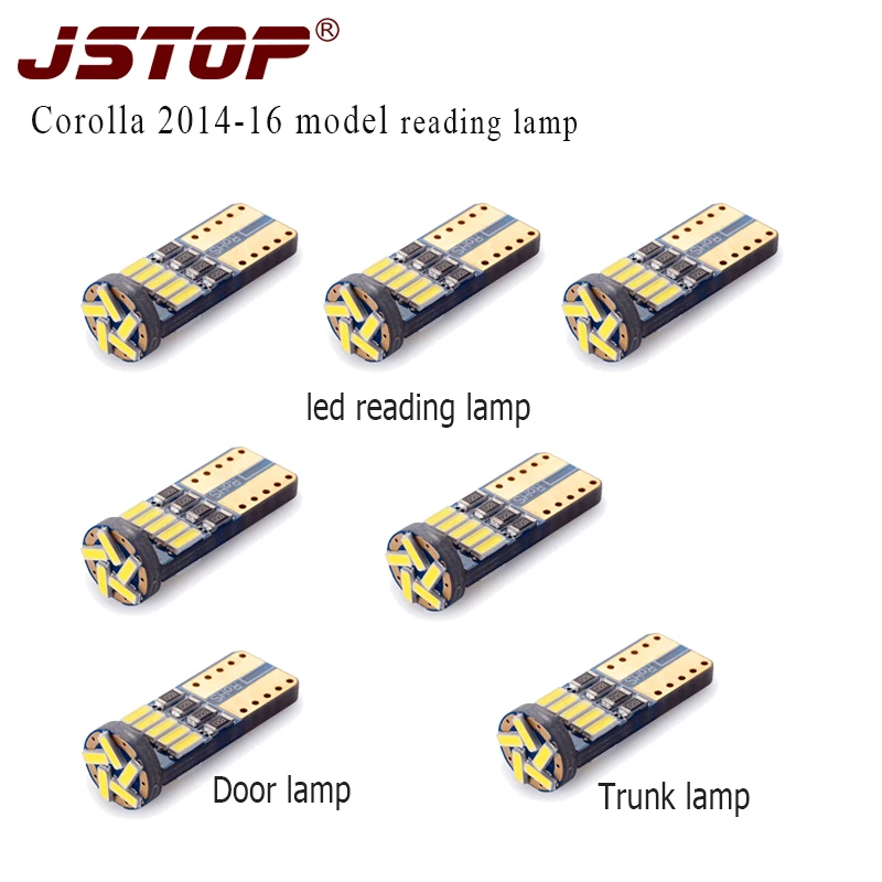 

Лампа для чтения автомобильная светодиодная, 12 В, T10, W5W, 6000 К, 4014smd, wy5w, 7 шт./набор