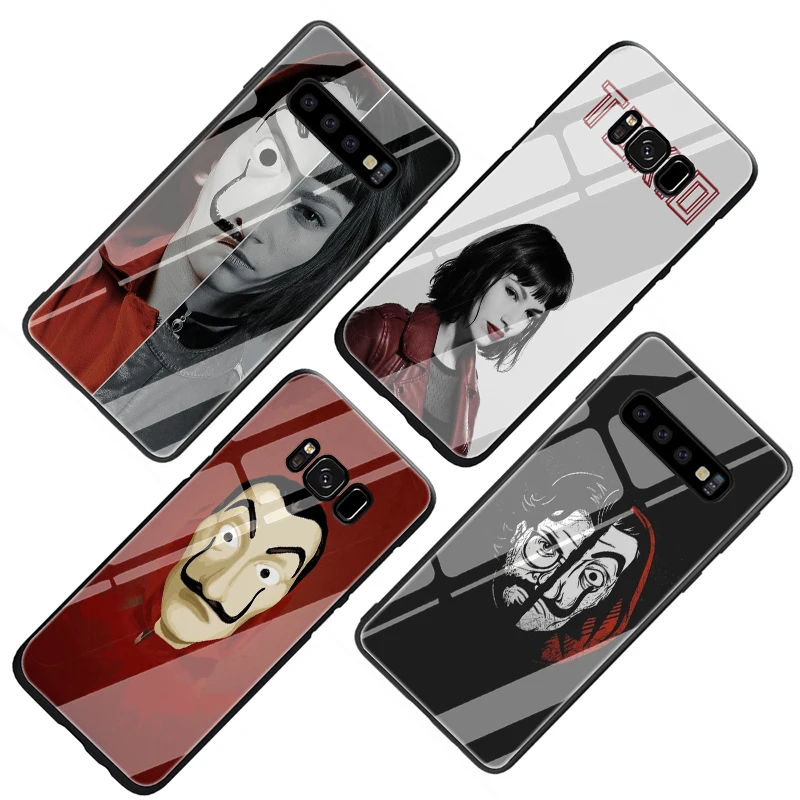 La Casa de Papel чехол для телефона из закаленного стекла Samsung Galaxy S7 край S8 S9 S10 Note 8 9 10