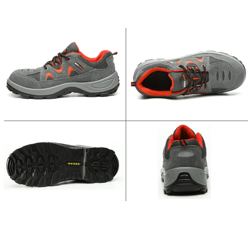 Летняя дышащая замшевая кожаная Рабочая обувь против разбивания для ремонта