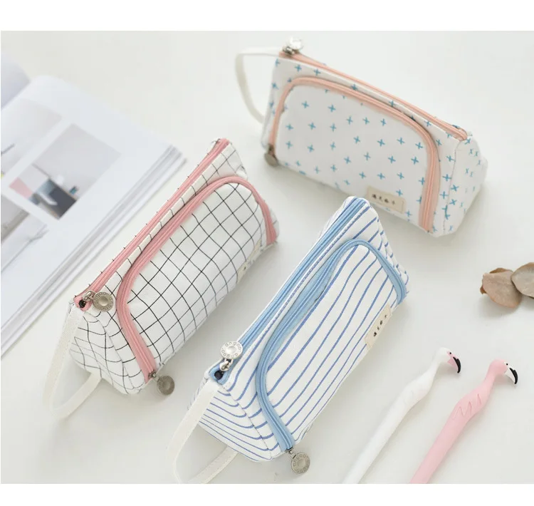 Чехол для карандашей милые Канцтовары девочек сумки ручек вместительная коробка