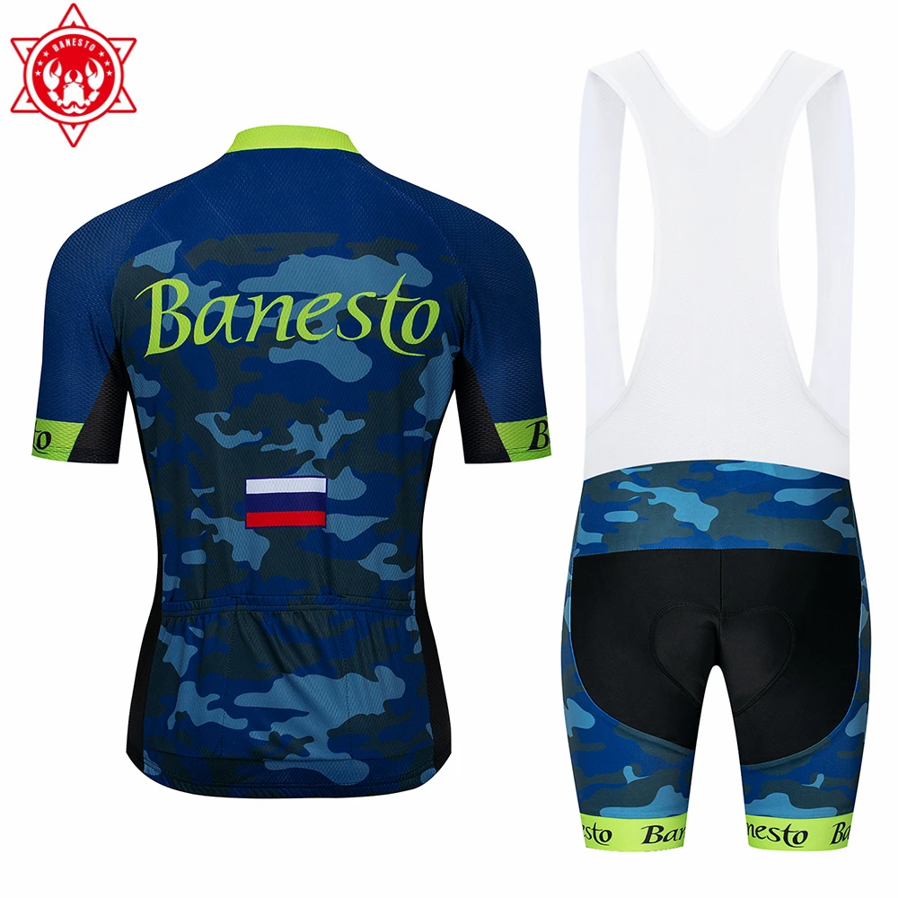 2018 Banesto Cycling Jersey Maillot Ciclismo Short Sleeve and bib Shorts Kits Strap cycle jerseys | Спорт и развлечения